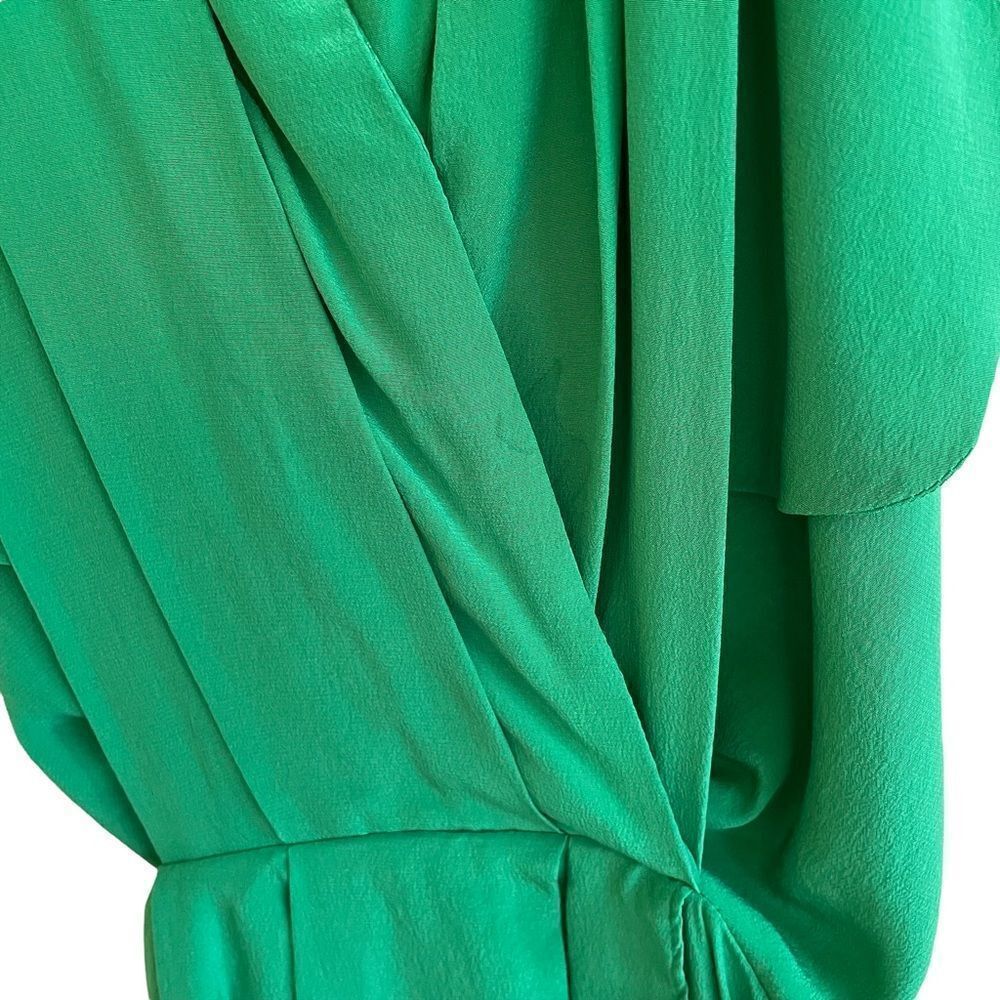 Greylin Maggie Kelly Green Pleated 100% Silk Mini Dress - Picture 7 of 12